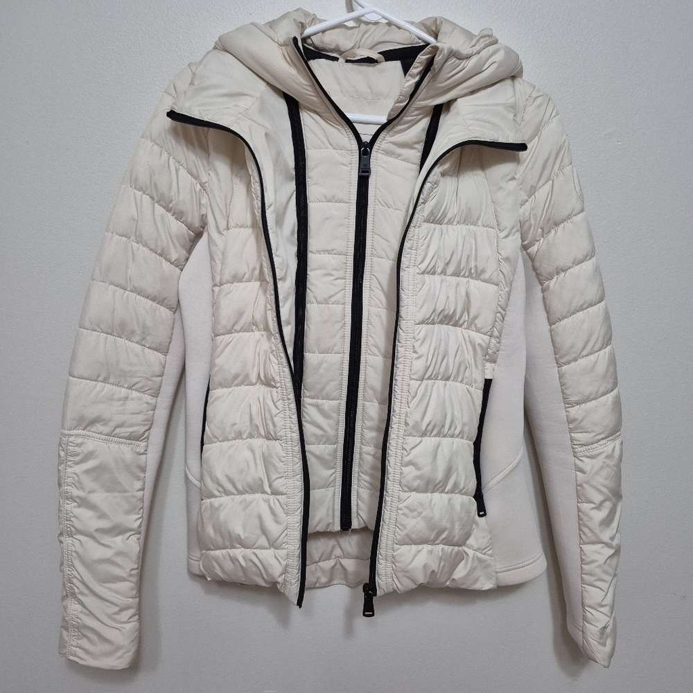 Bernardo Performance Women’s EcoPlume Cream Quilted Puffer Jacket – Size Small - Picture 3 of 9